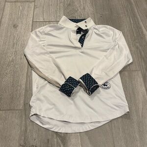 Essex Classics Kids Show Shirt, M, White with Firefly Pattern